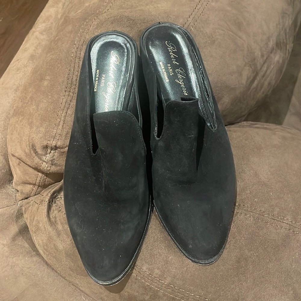 Gorgeous Robert Clergerie suede mules size 39/8.5